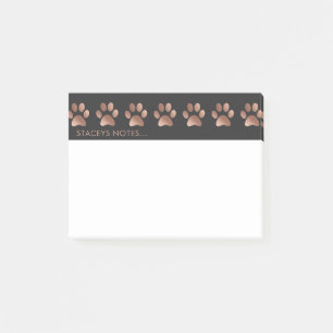 Bloco De Notas Amante de os animais de impressão Rosa Dourado lux