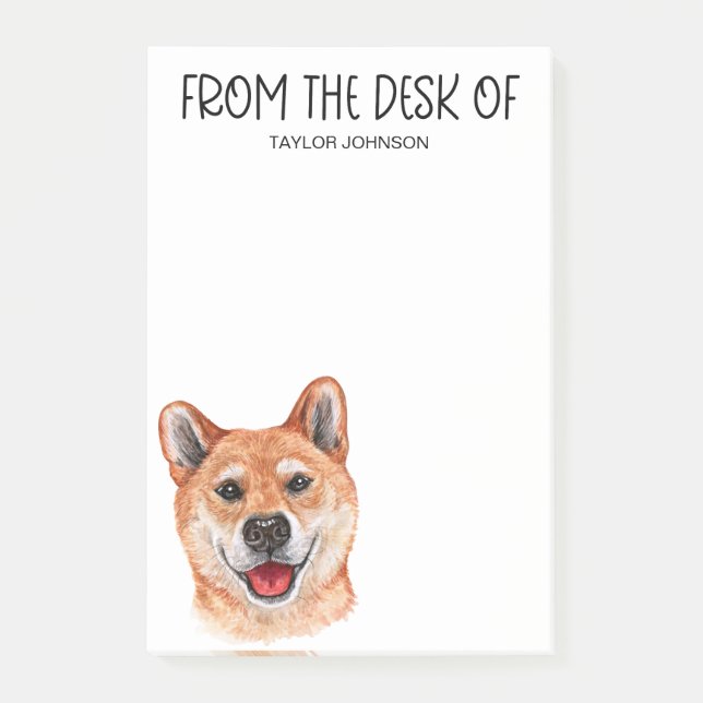 Bloco De Notas Amante de Shiba Inu (Frente)