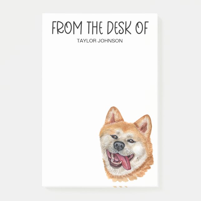 Bloco De Notas Amante do Akita Inu (Frente)