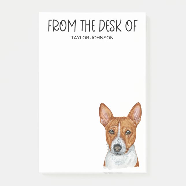 Bloco De Notas Amante do Basenji (Frente)