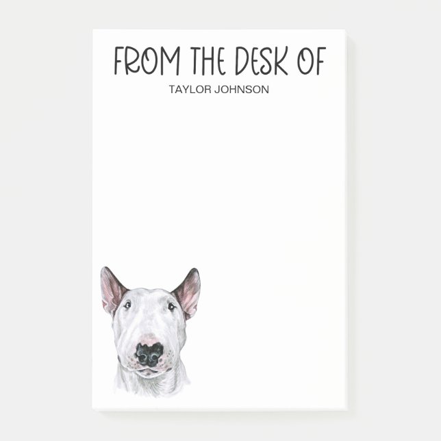 Bloco De Notas Amante do Bull Terrier (Frente)