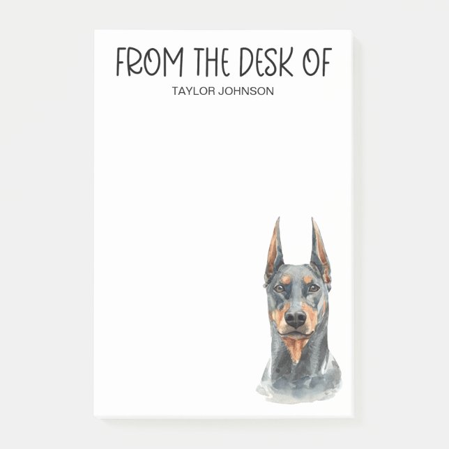 Bloco De Notas Amante do Doberman Pinscher (Frente)