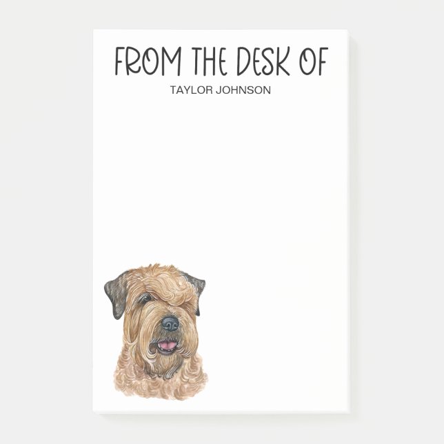 Bloco De Notas Amante do Wheaten Terrier (Frente)