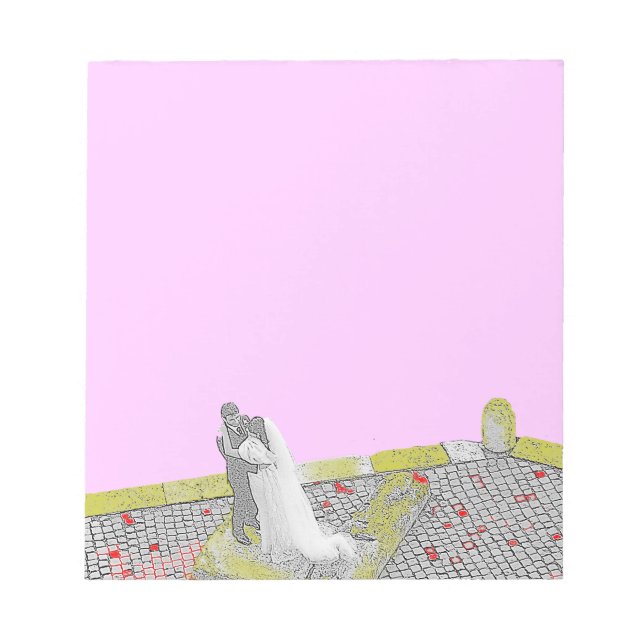 Bloco De Notas amantes abrem rosa (Frente)