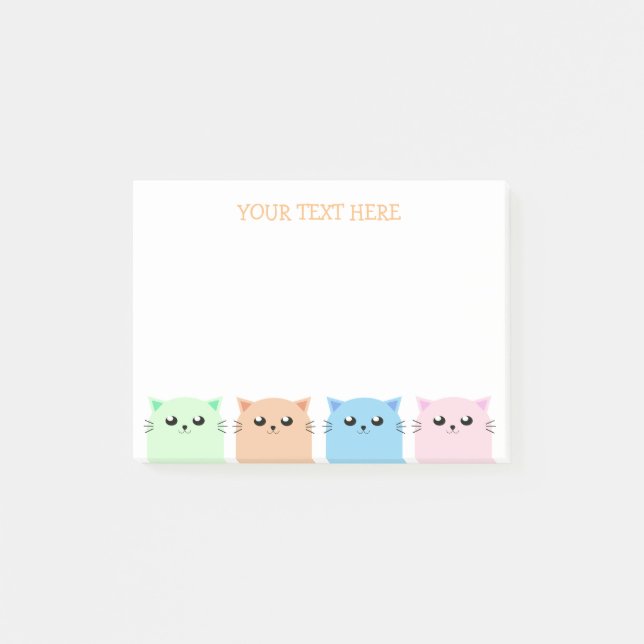 Bloco De Notas Amantes de Cat Personalizados Bonitos (Frente)