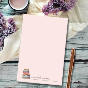 Bloco De Notas Amantes Mínimos Mínimos Personalizados de Livros R