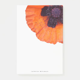 Bloco De Notas Amapola Laranja Vermelha Personalizada 
