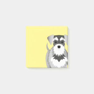 Bloco De Notas Amarelo brilhante bonito do Schnauzer diminuto