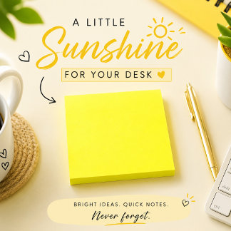 Bloco De Notas Amarelo Brilhante Simples