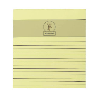 Bloco de Notas Amarelo-Claro Cabeça de Buck