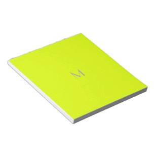 Bloco De Notas amarelo fluorescente - adicionar monograma