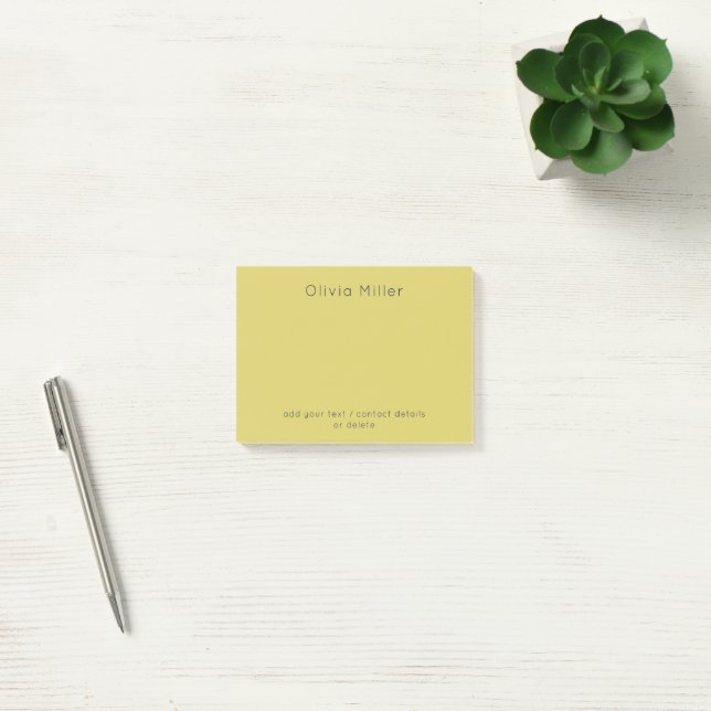 Bloco De Notas Amarelo Minimalista Suave e Quente (Escritótio)