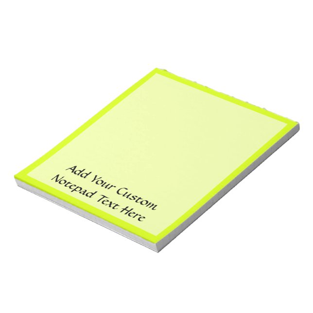 Bloco De Notas Amarelo Neon, alta visibilidade (Invertido)