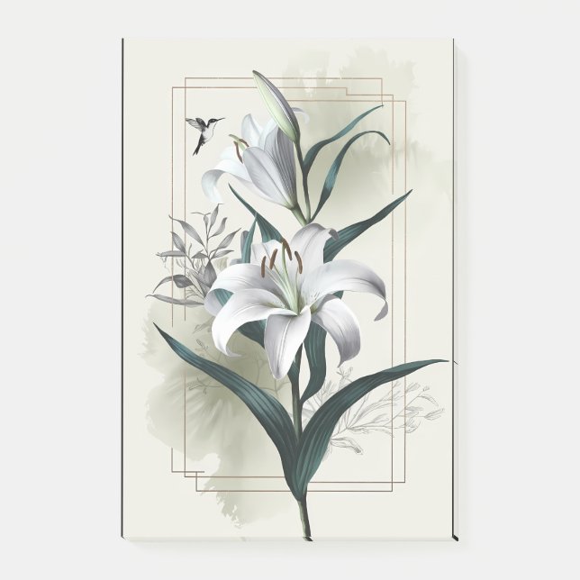 Bloco De Notas Amazon Lily Art - Estilo Dourado e Escandi (Frente)