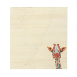 Bloco De Notas Amber Peeking Giraffe Notepad