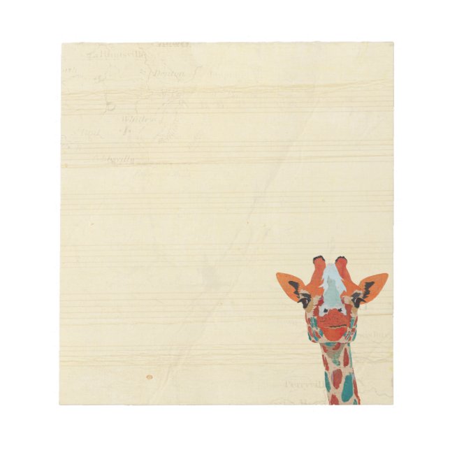 Bloco De Notas Amber Peeking Giraffe Notepad (Frente)