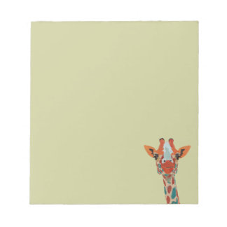 Bloco De Notas Amber Peeking Giraffe Notepad
