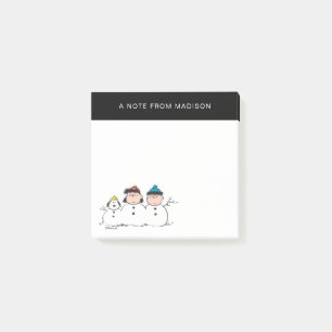 Bloco De Notas Amendoins   3 Pessoa Snowman