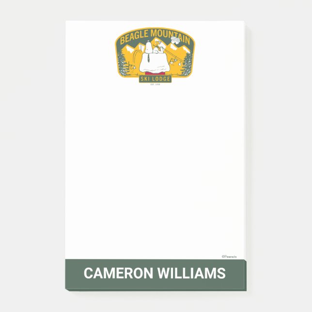 Bloco De Notas Amendoins | Boca-Esqui De Montanha (Frente)