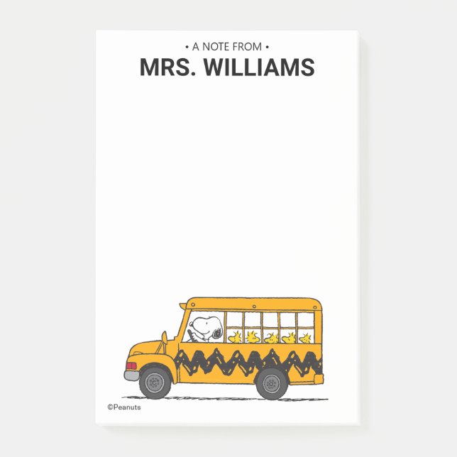 Bloco De Notas Amendoins | Controlador de barramento Snoopy (Frente)