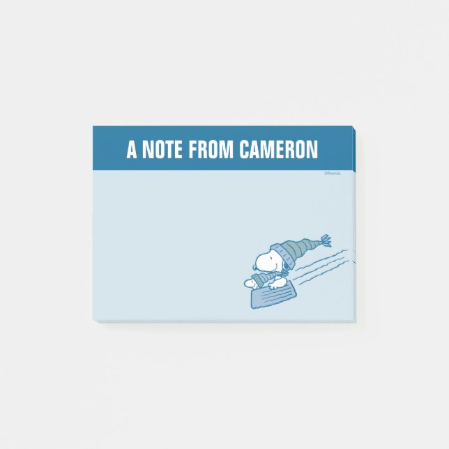 Bloco De Notas Amendoins | Esnoopia e material de madeira (Frente)