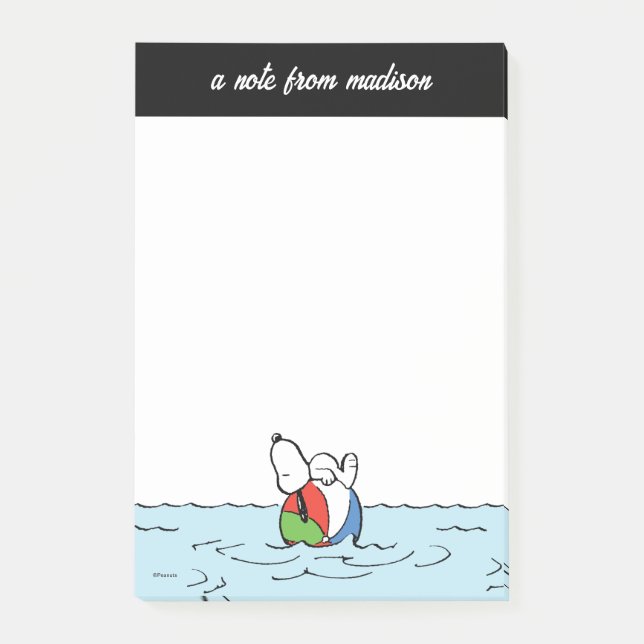 Bloco De Notas Amendoins | Snoopy Beach Ball Beach (Frente)