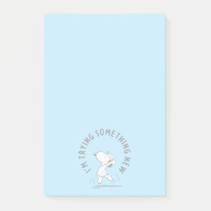 Bloco De Notas Amendoins   Snoopy Tentando Algo Novo