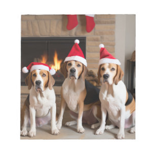 Bloco De Notas American English Foxhound Lareira Natal
