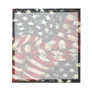 Bloco De Notas American Flag-Camouflage por Shirley Taylor