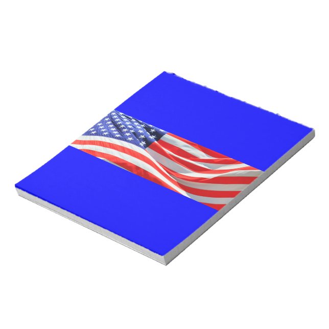 Bloco De Notas American Flag, você pode adicionar texto e carrega (Invertido)
