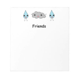 Bloco De Notas Amigos da Nuvem e do Raindrop de Cuta