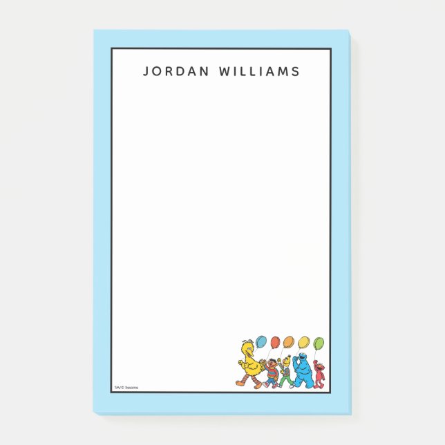 Bloco De Notas Amigos da Rua Sésamo| Balões de Partes (Frente)