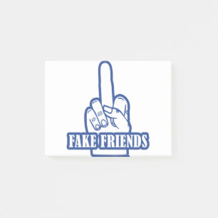 Bloco De Notas Amigos falsos de dedo médio