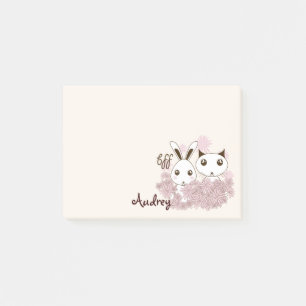 Bloco De Notas Amizade Menina BFF Gatinho de Cartoon Bonito e Coe