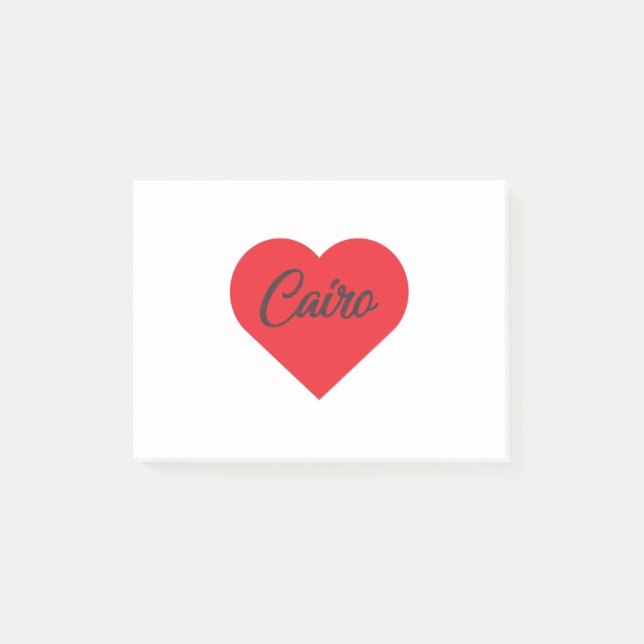 Bloco De Notas Amo o Cairo - Egito (Frente)