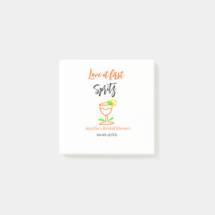 Bloco De Notas Amor à primeira taça laranja preto chá de noiva gl