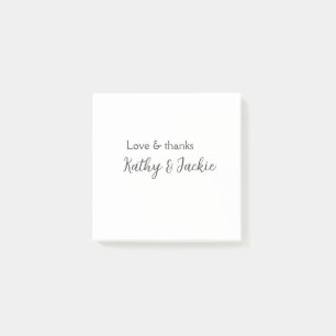 Bloco De Notas Amor & agradecimento casal nome casamento simples 