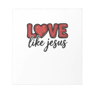 Bloco De Notas Amor Como Jesus Camisa Vintage Cristã Design_1