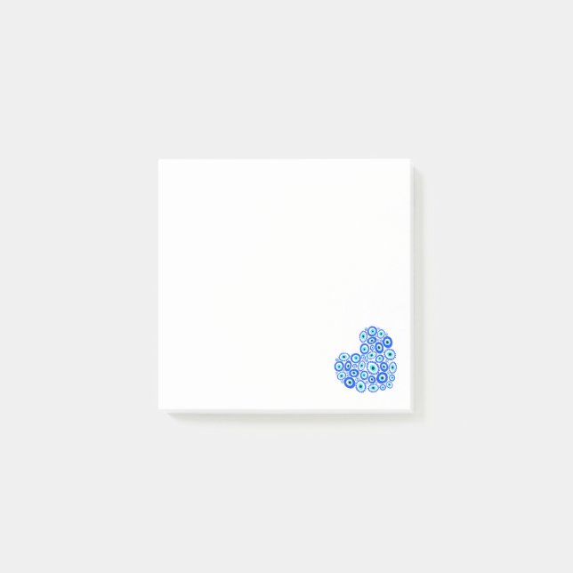 Bloco De Notas Amor Coração Olho Grego (Frente)