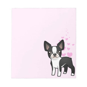 Bloco De Notas Amor de Boston Terrier