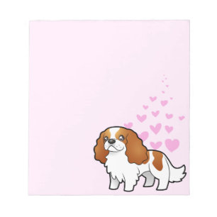 Bloco De Notas Amor descuidado do Spaniel de rei Charles