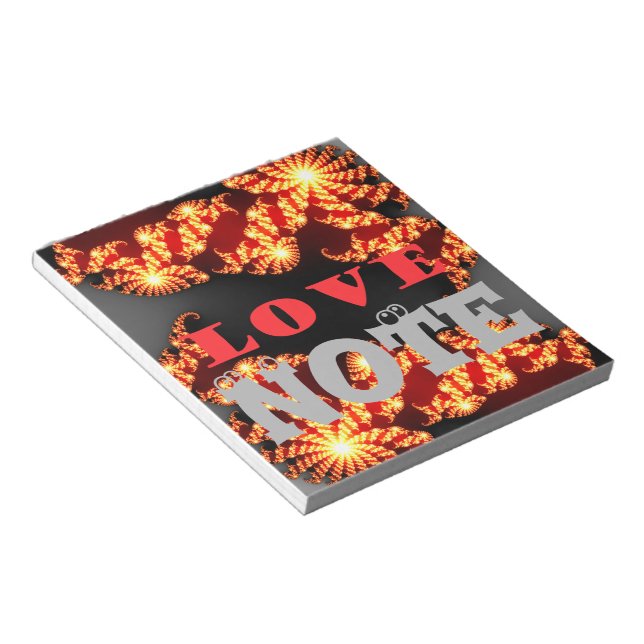 Bloco De Notas Amor e amor puro irradia do univerNotepad (Inclinado)