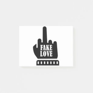Bloco De Notas Amor falso de dedo médio