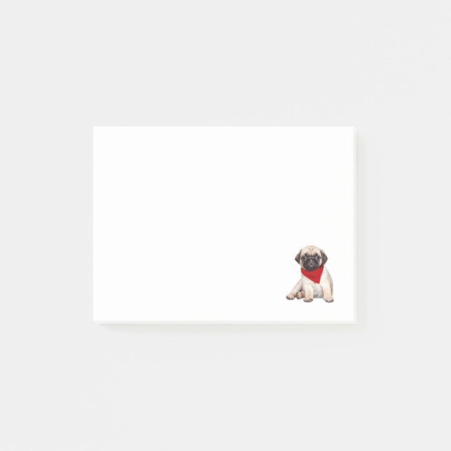 Bloco De Notas Amor Pug  (Frente)