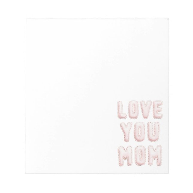 Bloco De Notas Amor Rosa Você Mãe Dia das Mães (Frente)