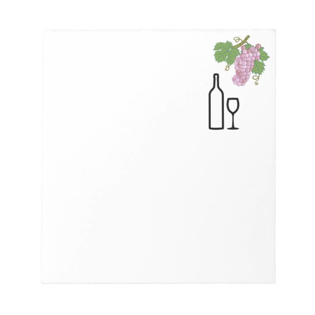 Bloco De Notas Amostragem de vinho de vindima gustativo (Frente)