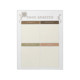 Bloco De Notas "Análise pessoal SWOT para crescimento