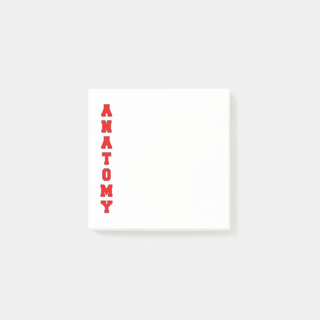 Bloco De Notas Anatomia (Frente)