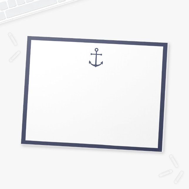 Bloco De Notas Âncora Azul Marinho Náutica (Criador carregado)