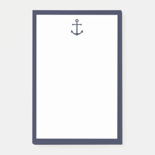 Bloco De Notas Âncora Azul Marinho Náutico